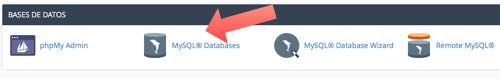 bases de datos mysql en cPanel