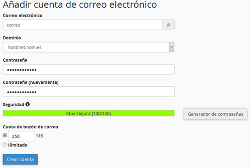 recuperación Desnudarse Mayor Cómo crear una cuenta de correo electrónico desde cPanel?