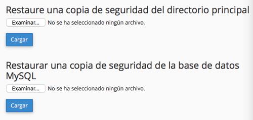restaurar copias de seguridad