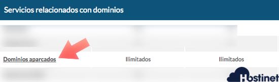 cuantos dominios aparcados hostinet