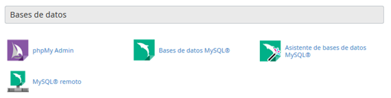 panel Cpanel Bases de Datos