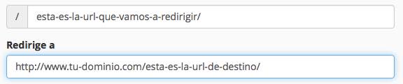 redirecciones de url en panel cPanel