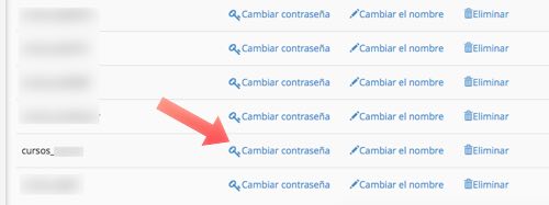 usuarios bd en cPanel