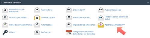 localizar spamAssassin en cpanel