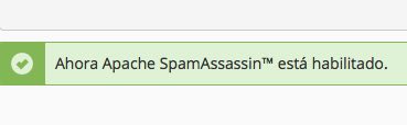 spamassassin activado en cpanel