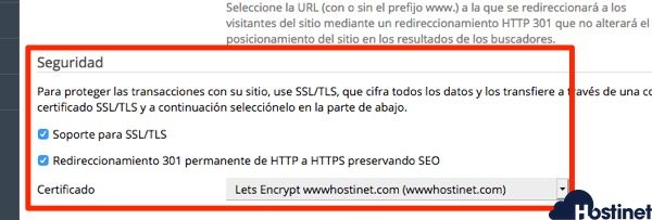 ssl redireccionamiento 301 - Plesk