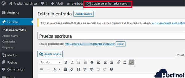 yoast duplicate post clonar menu superior - WordPress