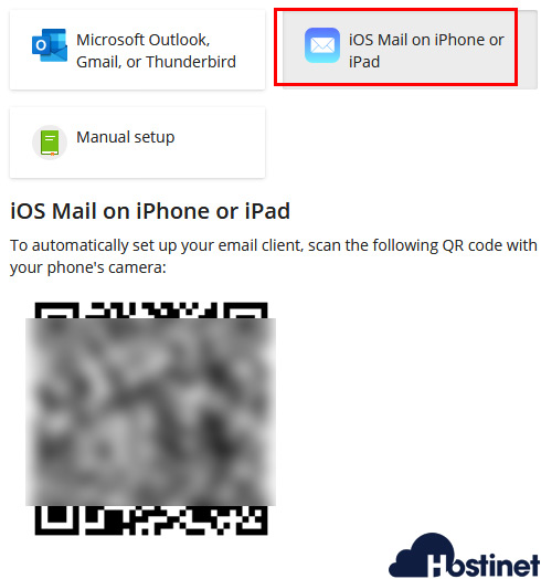 plesk codigo qr cuenta correo para iPhone