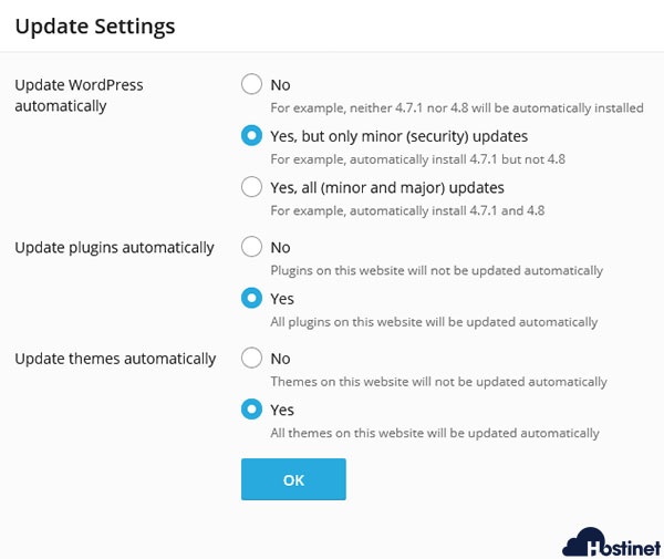 plesk configurar actualizaciones automáticas